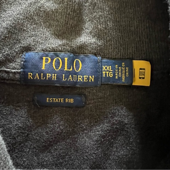 Polo Ralph Lauren Estate-Rib Quarter-Zip Pullover Gray size XXL - Picture 6 of 10